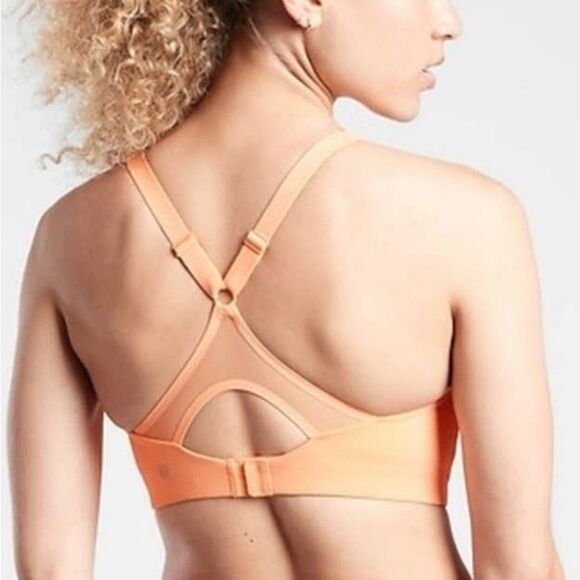 Athleta Advance High Impact Bra in Warm Sunset Orange Size 34C - Picture 2 of 9